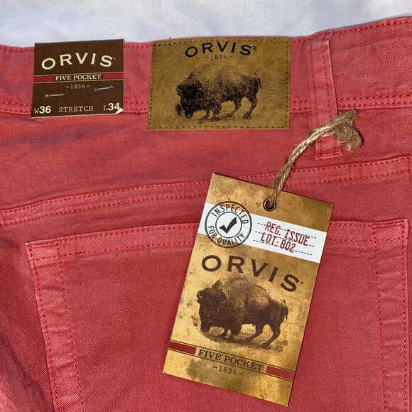 Orvis Five Pocket 1856 Twill Stretch Men's 36x34 Pants - Picture 12 of 12